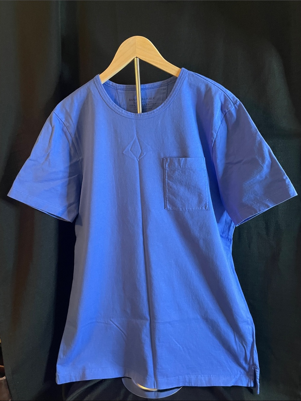 Banana Republic Short-Sleeve Pocket Tee in Bright Blue